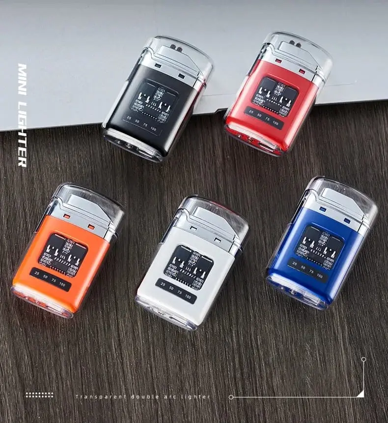Transparent Double Arc USB Rechargeable Lighter