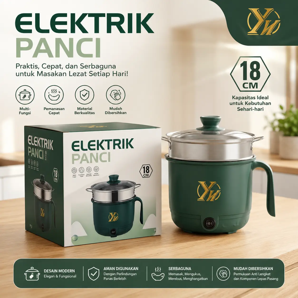Electric Panci Non-stick Cooking Pot