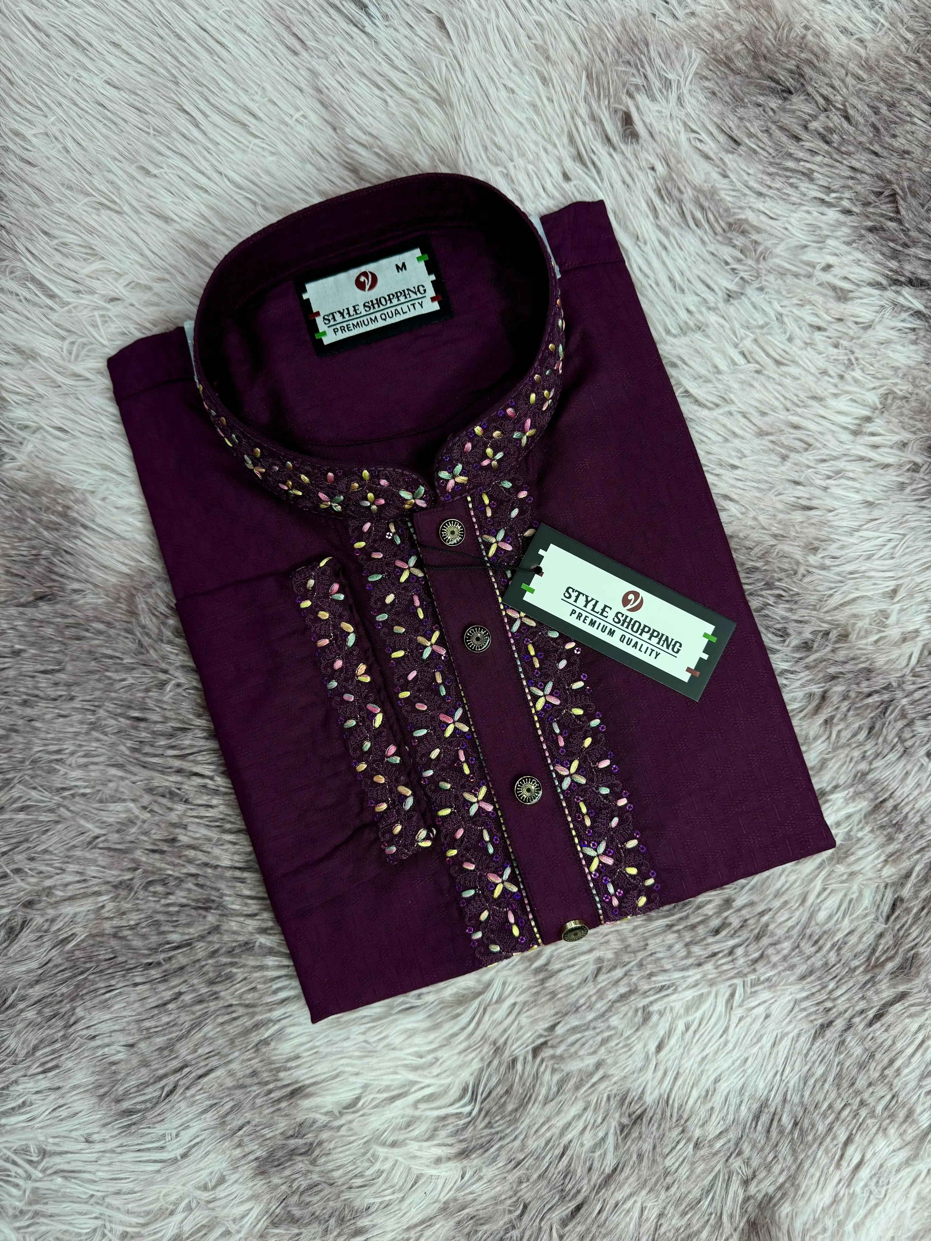 Eid Collection 2026 Purple Sequence Embroidery Punjabi