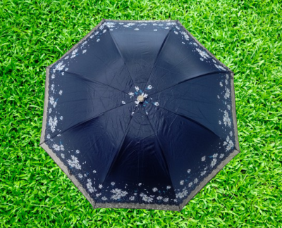Ladies Fashionable and Elegant Anti UV Sunshade Print Border Lace Umbrella
