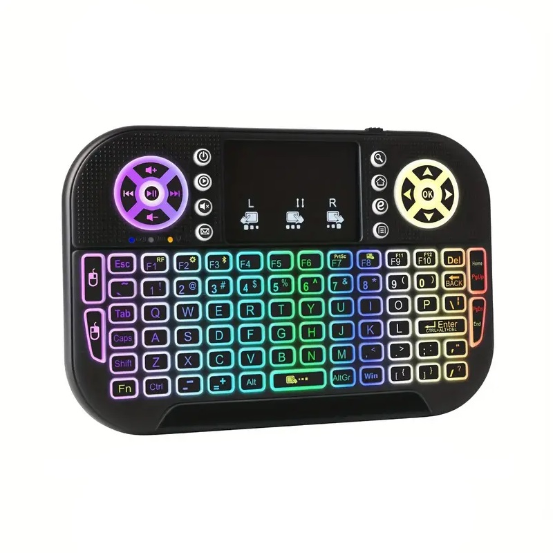 GearUP 2.4GHz + Wireless Dual Mode RGB Backlit Rechargeable Mini Portable Keyboard With Touchpad