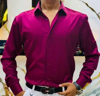 Premium China Micro Stig Shirt (Formal / Casual) (Maroon)