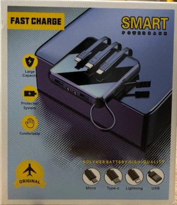 Smart Fast Charge Power Bank (10000mAh, Multi Cable Built-in)